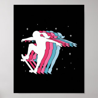 Affiche Skater Girl Skateboarder Skateboarding Girls Gift 