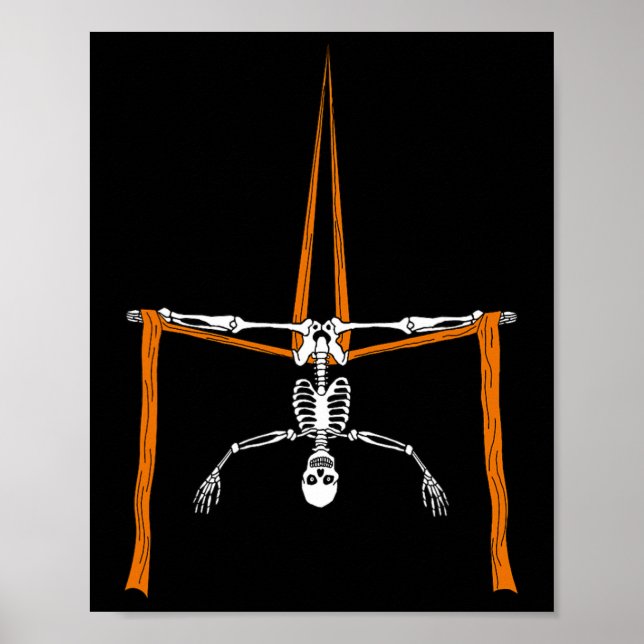Affiche Skeleton Aerialist - Halloween Aerial Silks Circus (Devant)
