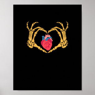Affiche Skeleton Anatomie du coeur de la main Cardiac Cvic