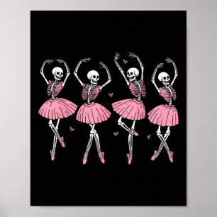 Affiche Skeleton Ballerinas Ballet Dance mignonne Fille Ha