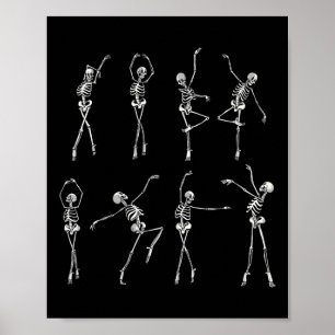 Affiche Skeleton Ballerinas Halloween Costume Ballet Girl