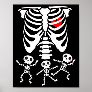 Affiche Skeleton Bébé Halloween Grossesse Couples Costumes