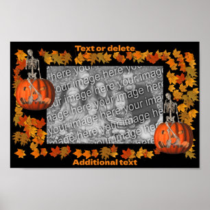 Affiche Skeleton Cadre Halloween Ajouter Votre Photo