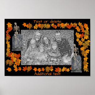 Affiche Skeleton Cadre Halloween Créez votre propre photo