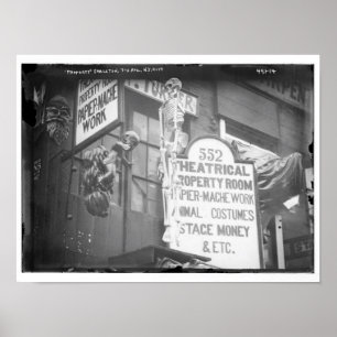 Affiche Skeleton, Chambre de l'établissement, New York Cit