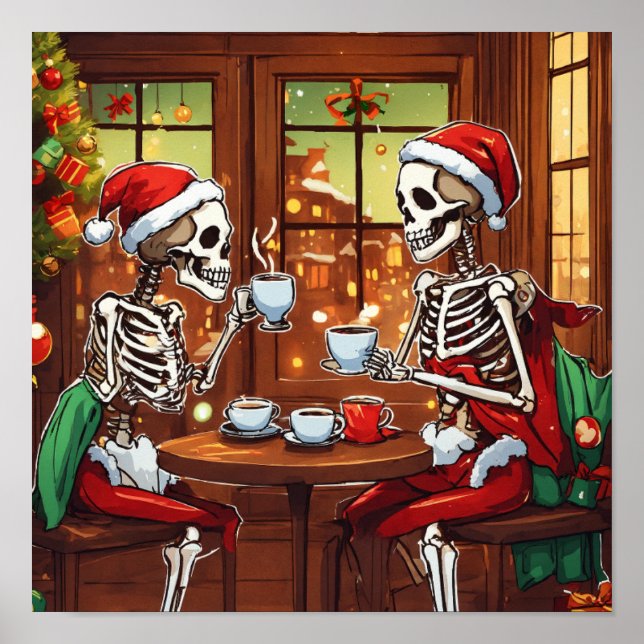Affiche Skeleton Christmas Père Noël (Devant)
