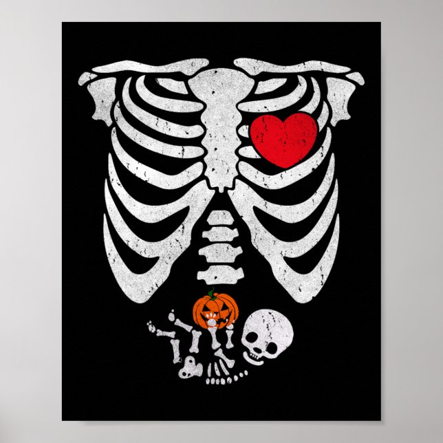 Affiche Skeleton Coeur Halloween Costumes Par (Devant)