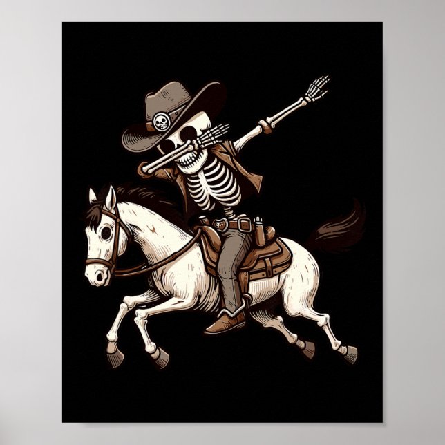 Affiche Skeleton Cowboy Halloween Costume Enfants garçons  (Devant)