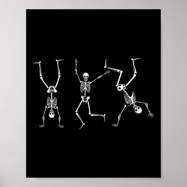 Affiche Skeleton Dance Challenge Halloween effrayant Skele (Devant)