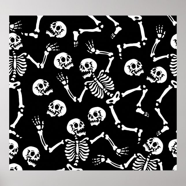 Affiche Skeleton Dance Party : Halloween sans couture (Devant)