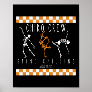 Affiche Skeleton Dancing Chiro Crew Chiropractor Halloween