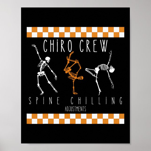 Affiche Skeleton Dancing Chiro Crew Chiropractor Halloween (Devant)