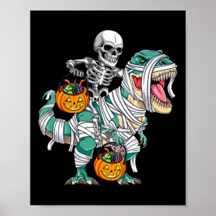 Affiche Skeleton équitation Dinosaur T Rex Fun Kids Boys H
