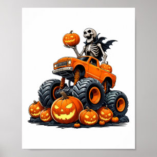 Affiche Skeleton équitation Monster Camion Halloween Citro