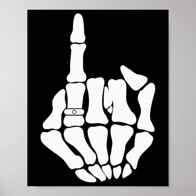 Affiche Skeleton Groom Mariage vient de se marier Éffrayan (Devant)