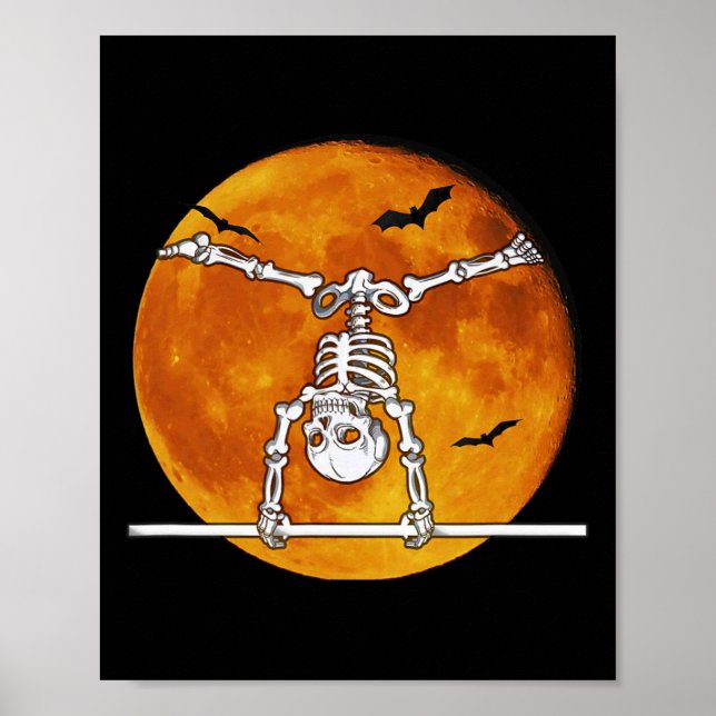 Affiche Skeleton Gymnastique Halloween Horizontal R (Devant)
