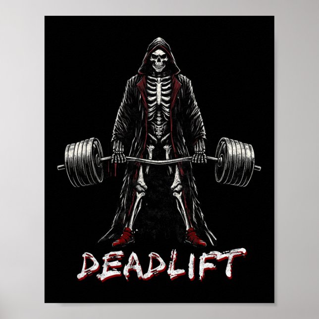 Affiche Skeleton Halloween Gym plaisanteries d'entraînemen (Devant)