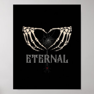 Affiche Skeleton Hands Heart Classic