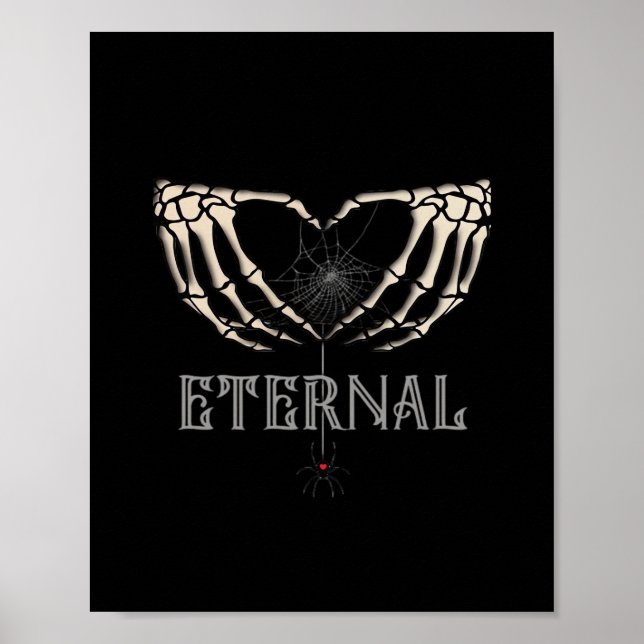 Affiche Skeleton Hands Heart Classic (Devant)