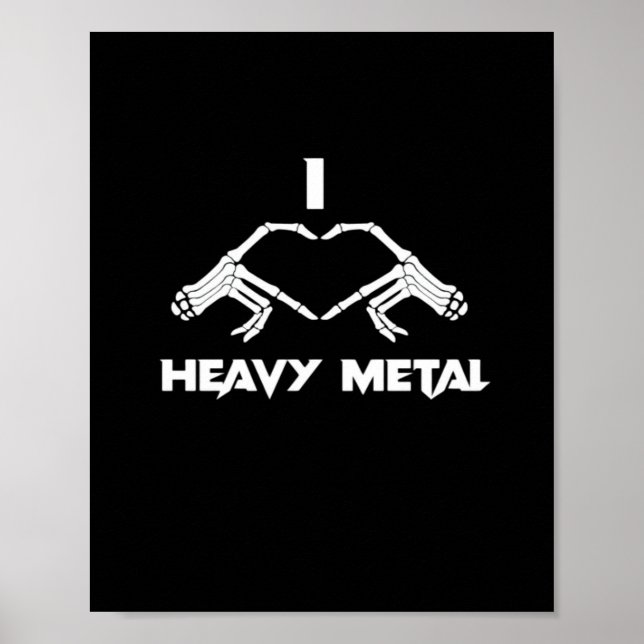 Affiche Skeleton Hands Heart - Drôle Halloween (Devant)