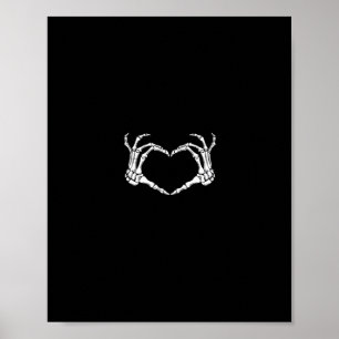 Affiche Skeleton Hands Heart Graphic