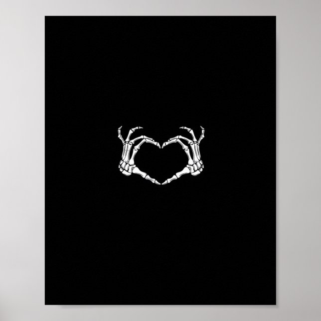 Affiche Skeleton Hands Heart Graphic (Devant)