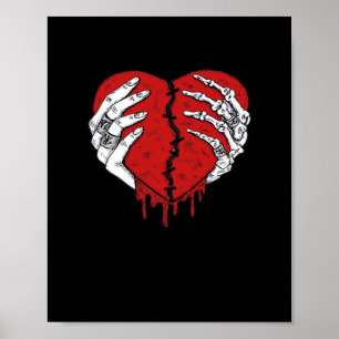 Affiche Skeleton Hands Hearts Classic Trending