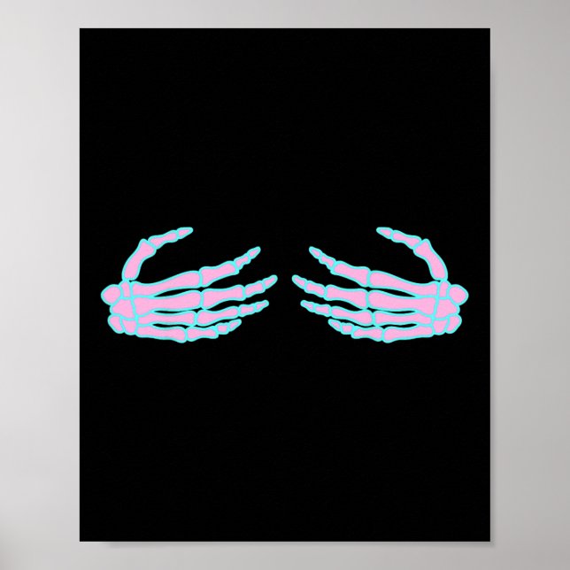 Affiche Skeleton Hands On S Breast  (Devant)