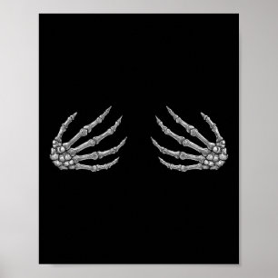 Affiche Skeleton Hands Women - Halloween Rock Band Éffraya