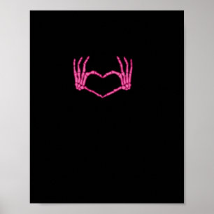 Affiche Skeleton Heart Hands Classic