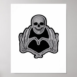 Affiche Skeleton Heart Hands Classic