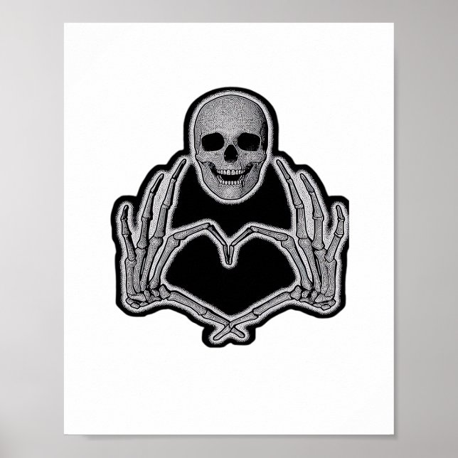 Affiche Skeleton Heart Hands Classic (Devant)