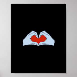 Affiche Skeleton Heart Hands Classic & Basic Halloween