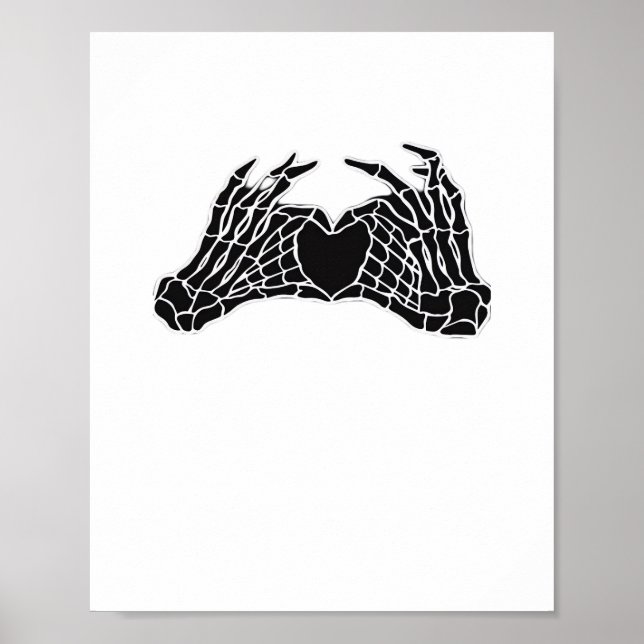 Affiche Skeleton Heart Hands - Classique (Devant)