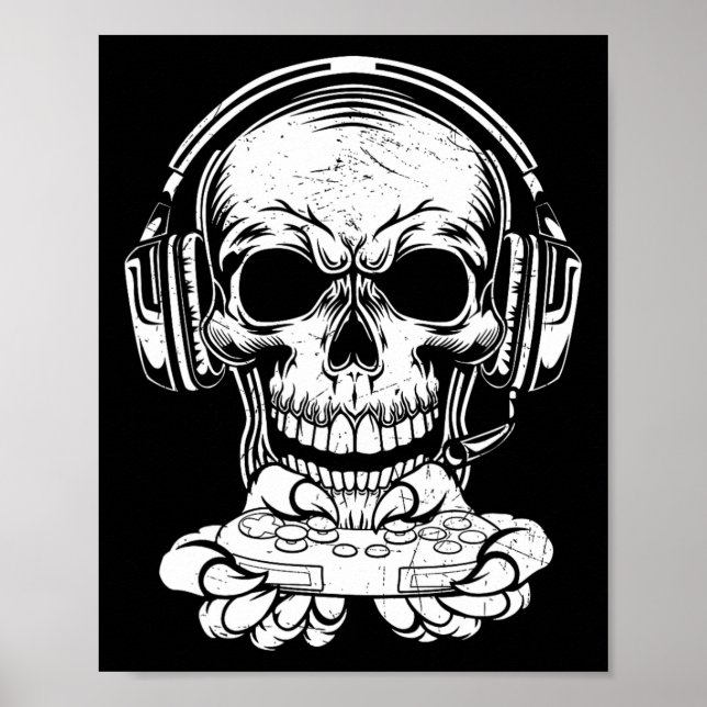 Affiche Skeleton Jeu Vêtements Éffrayants Vidéo Jeu Ventil (Devant)