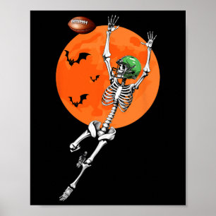 Affiche Skeleton Joueur de football Halloween