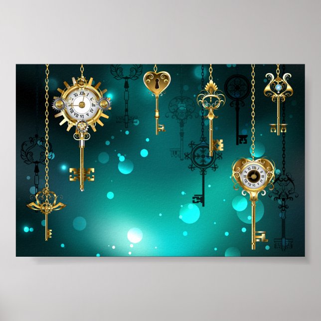 Affiche Skeleton Keys on Green Background (Devant)