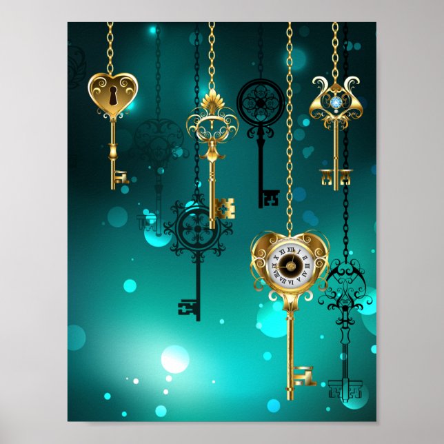 Affiche Skeleton Keys on Green Background (Devant)