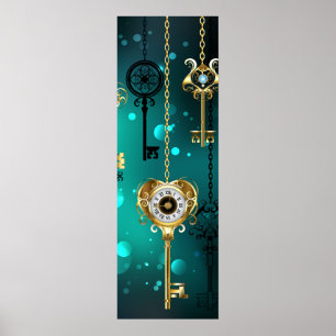 Affiche Skeleton Keys on Green Background