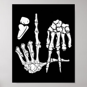 Affiche Skeleton Main Comma La Ponctuation Kamala Harris
