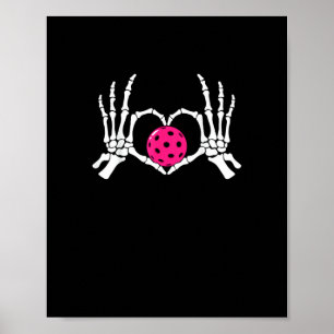 Affiche Skeleton Mains Coeur Signer Drôle Pickle Valentine