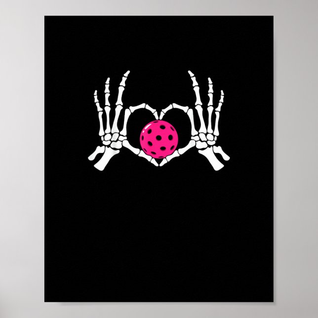 Affiche Skeleton Mains Coeur Signer Drôle Pickle Valentine (Devant)