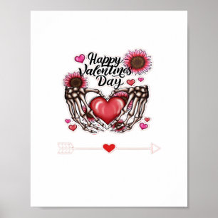 Affiche Skeleton Mains Valentines Classic de la journée