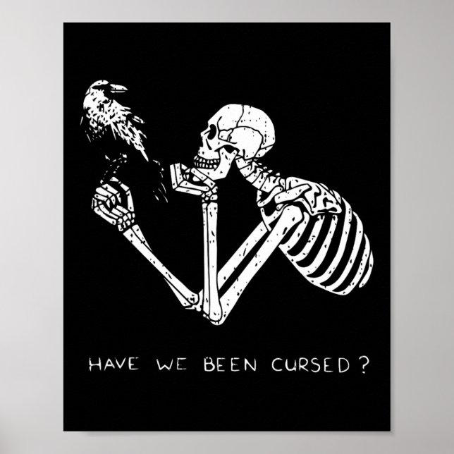 Affiche Skeleton rétro Halloween Costume amusant Crâne eff (Devant)