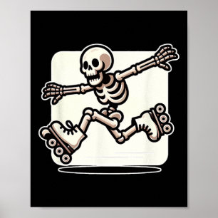 Affiche Skeleton Roller Halloween Skater