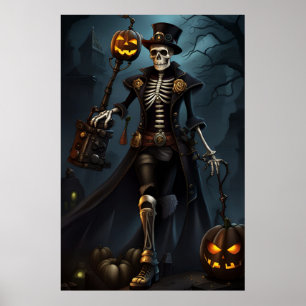 Affiche Skeleton Steampunk