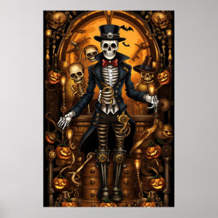 Affiche Skeleton Steampunk 2