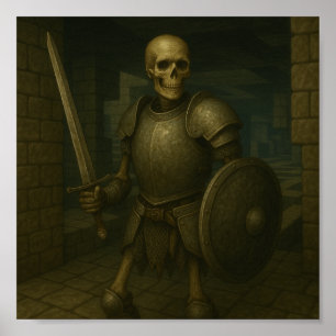 Affiche Skeleton Warrior - Sentinelle du manège de donjon