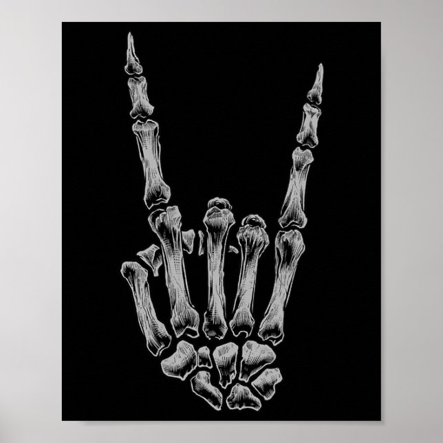 Affiche Skeleton Zombie Jouer Poker Cartes de jeu Hallowee (Devant)
