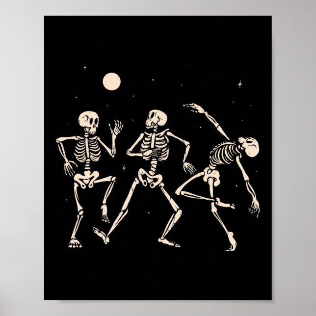 Affiche Skeletons de danse éffrayante Costume d'Halloween  (Devant)